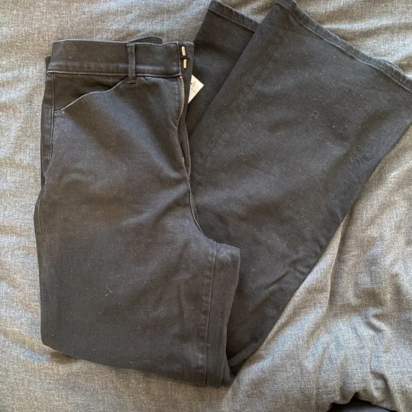 Ann Taylor High Rise Trouser Jeans in Washed Black - Picture 2 of 8